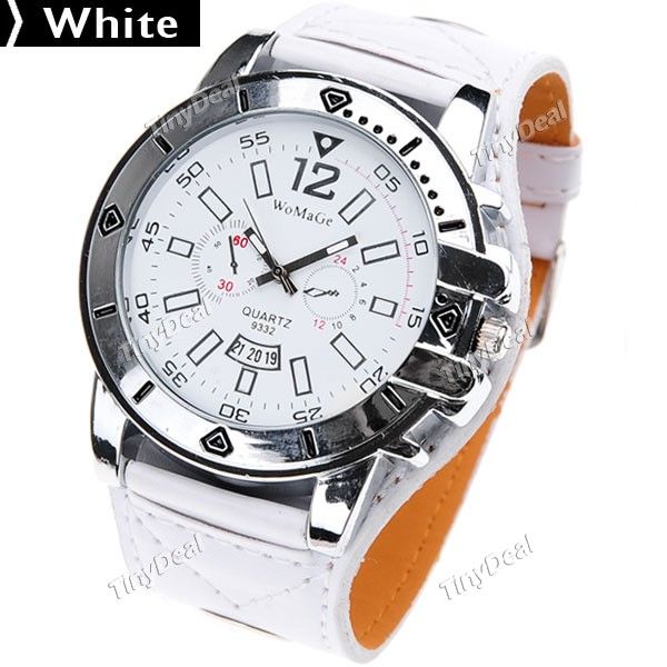 Fashionable Rodada Estilo Mens Quartz relógio de pulso MULHE