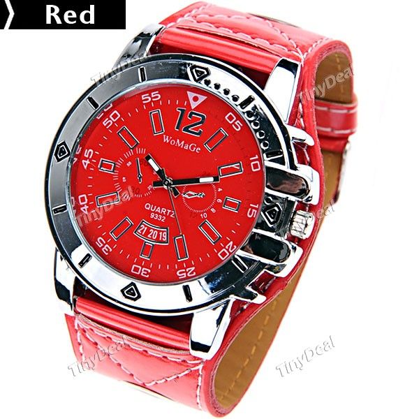 Fashionable Rodada Estilo Mens Quartz relógio de pulso MULHE