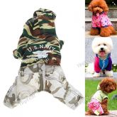 Camouflage roupa com capuz moleton slipover para Cachorro Pe