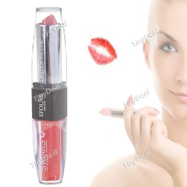 2-em-1 Batom Professional + Lip Gloss Batom Set Maquiagem Co