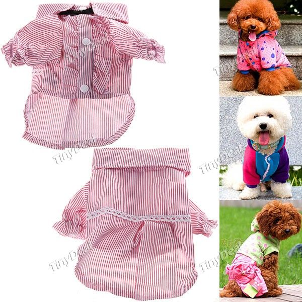 Moda listra padrão T-shirt Roupa para cachorro Dog Pet IPA