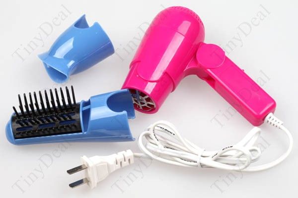 Handy secador de cabelo dobrável Blower com escova para trav